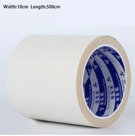 Resim Kendinden Yapışkanlı Deri Tamir Bandı Kanepe Araba Koltuğu Çanta Ceket Mobilya White 10cm X 500cm 