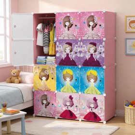 Resim 12 Raflı Çocuk Odası Dolabı - Kendin Yap - 12 Kapaklı, 12 Raflı Organizer Dolap. 35cmX35cm Ebatlarında 