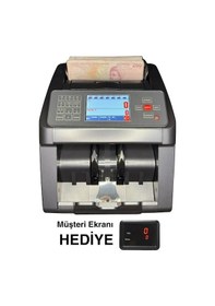 Resim Sesli Karışık Para Sayma Makinesi Mıx 80 New, Tl Ve Euro Karışık Sayım - Dolar Adet Sayım Müşteri Ekranı 