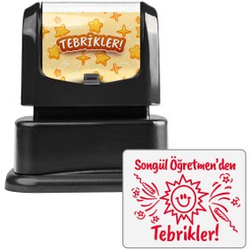 Resim Kişiye Özel Tebrikler Öğretmen Kaşesi - İsimli Ödül Kaşesi 