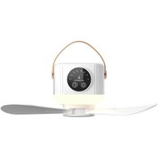 Resim Mini Tavan Vantilatörü Usb Şarj Edilebilir Fan Çıkarılabilir 5v 