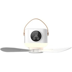 Resim Mini Tavan Vantilatörü Usb Şarj Edilebilir Fan Çıkarılabilir 5v 