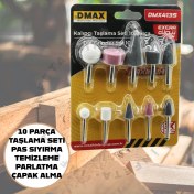 Resim İnfeta Mini Kalıpçı Taşlama Seti 10'lu Temizleme, Parlatma, Çapak Alma, Pas Sıyırma Aleti 