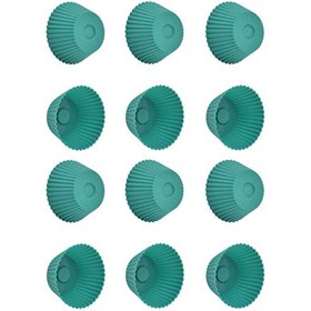 Resim Kitchen Design Lab 12'li Silikon Mini Browni Muffin Cupcake Kek Kalıbı Yeşil 