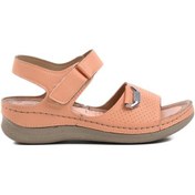 Resim Pudra Kadın Düz Sandalet Kefken Z Pudra 