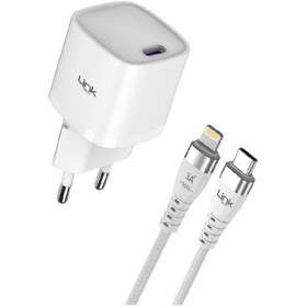 Resim Linktech G841 Premium 20w Qc4.0 Gan Lightning Kablolu Şarj Aleti Set 
