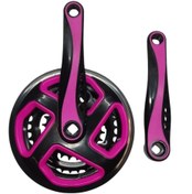 Resim Bisiklet Aynakol Sağ Sol Takım 3 Lü Dişli- 24/34/42T x 170mm Siyah Pembe Renk 