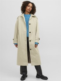 Resim Jack&Jones JJXX Oversize Midi Trençkot - Günlük Şıklık - Bej / S 