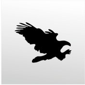 Resim Folyo Sticker Kartal Adkpquy628 80cm Uzunluk Siyah 