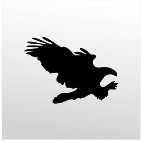 Resim Folyo Sticker Kartal Adkpquy628 80cm Uzunluk Siyah 