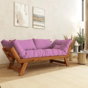Resim Woodesk Adalar Masif Tik-Pembe Renk 2li Kanepe CPT8162-210 