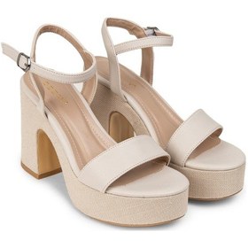 Resim Deery Krem Rengi Platform Topuk Kadın Sandalet - K1040zkrem01 Krem 