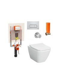 Resim VitrA Integra Rimex Kanalsız Asma Klozet, Gömme Rezervuar Tam Set 800-2027 Beyaz 