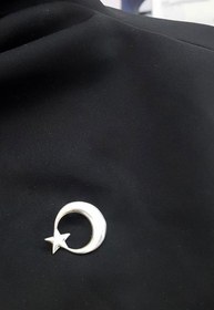 Resim Ay Yıldız Gümüş Rozet 
