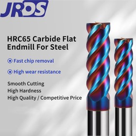 Resim JRDS HRC65 Çelik için 4-Flütli Karbür Düz Uçlu Freze - Yüksek Aşınma Direnciliği, Hızlı Çip Çıkarma, Pürüzsüz Kesme, Yüksek Sertlik, Yüksek Kalite / Rekabetçi Fiyat, Paslanmaz Çelik Kesme Araçları | Pürüzsüz Kesme Araçları | Yüksek Hassasiyetli Kesim 