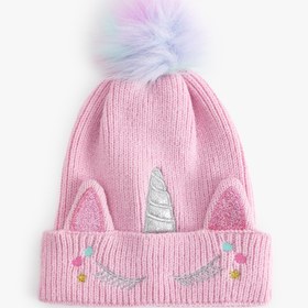 Resim Kız Çocuk Unicorn Detaylı Bere 