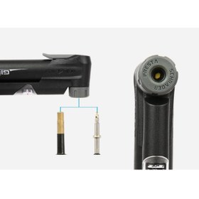 Resim Giyo Gp-41CP Mini Bisiklet Pompası Basınç Göstergeli Clever Valve 