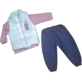 Resim By Cwhr Kız Bebek Şişme Yelek 3 Lü Bebek Alt Üst Takım Body,bebek Eşofman Altı,bebek Şişme Yelek 