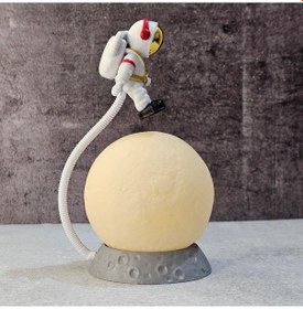 Resim Büro Ev Ofis Dekoru İçin 10mod Led Işıklı Dokunmatik 3d Ayda Astronot Gece Lambası Diğer 