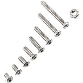 Resim Wezone A2 Paslanmaz Çelik M2.5 Yuvarlak Başli İçbükey Somun Ve Civata Seti, 300 Adet, Ev Ve Endüstriyel Tamir İçin Dayanıklı Ve Korozyona Dirençli 