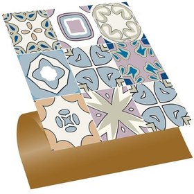 Resim Tink KENDİNDEN YAPIŞKANLI RENKLİ KABUKİ DESENLİ PVC KARO 30X30 