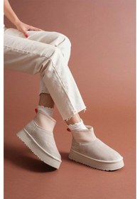 Resim Cuen Bej Süet Bot Resimdeki Renk 