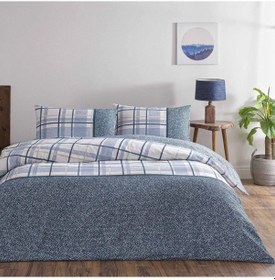Resim Taç Flanel Kışlık -ares Mavi- Lastikli Çarşaflı Nevresim Takımı Mavi 