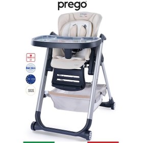 Resim Prego Cappi Yükseklik Kademeli Sırt Kısmı Yatabilir Mama Sandalyesi 