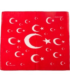 Resim Pileli Store Ay Yıldız Desenli Bandana 50*50 
