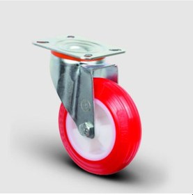 Resim EM01ZKP200 Döner Tablalı Poliüretan Tekerlek Çap:200 Hafif 