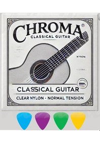 Resim Chroma Klasik Gitar Teli Takımı + 4 Pena 