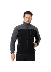 Resim Crozwise Erkek Tam Fermuarlı Polar Sweat Siyah 6051-10 SiYAH 