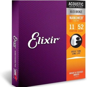Resim AyrStore 16027 Nanoweb Phosphor Bronze Akustik Gitar Teli (11 52) 