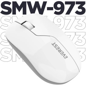 Resim Everest SMW-973 USB Beyaz/gri 2.4ghz Kablosuz Mouse 