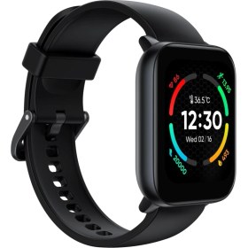 Resim Realme Techlife Watch S100 Akıllı Saat Siyah Modern Tasarım Kalp Ritmi Ölçme Özelliği 