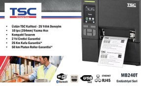 Resim Mb240t Endüstriyel Barkod Etiket Yazıcı 