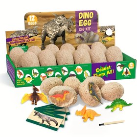 Resim Dinozor Fosil Kazısı Yumurtaları Seti - 12 Benzersiz Dinozor Yumurtası ve 12 Sevimli Dinozorun Keşfi, Birkaç Benzersiz Dinozor Yumurtasını Kazın, Arkeolojik Bir Dinozor Yumurtası Seti, Paskalya Yumurtaları, Paskalya Parti Malzemeleri ve Doğum Günü Partileri İçin İdeal Bir Hediye. 