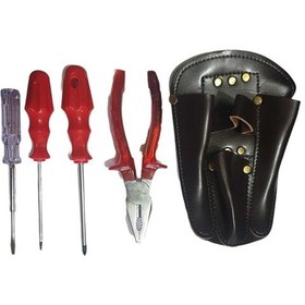 Resim asafyapimarket Pense Tornavida Duz Yıldız Kılıfı Deri Tekli Kontr 