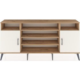 Resim Arges Konsol 5 Raflı 2 Kapaklı 176x30x83 Çam-aytaşı/çam Aytaşı/çam 