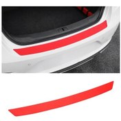 Resim Araba Gövde Çarpışma Önleyici Şerit Eşik Dekorasyon Koruma Etiketi Eşkenar Dörtgen Kırmızı 