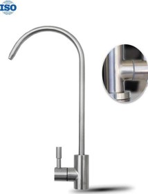 Resim Tüm Su Arıtma Cihazları Uyumlu Ss304 Paslanmaz Fırçalanmış Deve Boyunlu Avrupa Lüks Musluk 