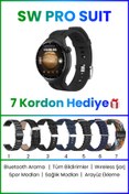 Resim SEYUTECH Sw Pro Suit Akıllı Saat 7 Kordon ve Bluetooth Kulaklık Hediyeli 