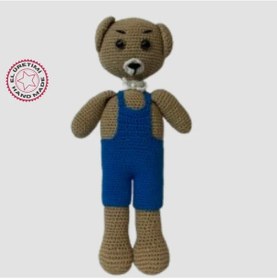 Resim Uretti - Birsen 2552 - El Yapımı Amigurumi Bahçıvan Ayı - 30 Cm 