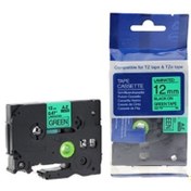Resim photo print Brother P-touch Muadili Yeşil Etiket 12 Mm Tze-tape Aze731 