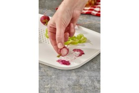 Resim Pazar Kapısı Kaydırmaz Tabanlı Çok Amaçlı Asılabilir Kesme Tahtası Tırtıklı Kesim Panosu 