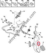 Resim PEUGEOT 307 DİZEL DEBRİYAJ PEDALI (ORJİNAL) 