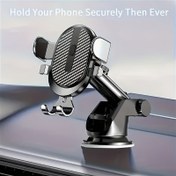 Resim Ayarlanabilir Araba Telefon Tutucu - Gösterge Paneli Montajı, Emiş Kupası Havalandırma Klipsi, Su Geçirmez Olmayan ABS Malzeme, Çoğu Araçla Uyumlu, Gösterge Paneli, Navigasyon, Merkezi Konsol 