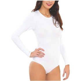 Resim İmer 9261 Bayan Modal Yuvarlak Yaka Uzun Kol Çıtçıtlı Body 001 