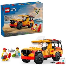 Resim LEGO® City Cankurtaran Kamyoneti 60453 - 6 Yaş ve Üzeri Çocuklar için 2 Minifigür ve Köpek Balığı Figürü İçeren Oyuncak Yapım Seti (214P) 