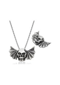 Resim Gümüş Kuru Kafa Erkek Kolye Gümüş 